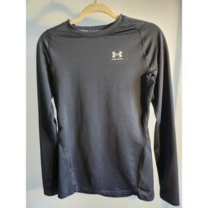 Under Armour ColdGear Boys YXL Black Long Sleeve Fitted Base Layer Shirt Top